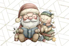 Whimsical Santa Clipart PNG, Funny Christmas Illustrations Product Image 3