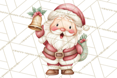 Whimsical Santa Clipart PNG, Cute Christmas Santa Clip Art Product Image 2