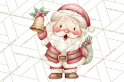 Whimsical Santa Clipart PNG, Cute Christmas Santa Clip Art Product Image 2