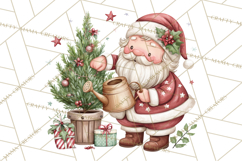 Whimsical Santa Clipart PNG, Cute Christmas Santa Clip Art Product Image 4