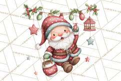 Whimsical Santa Clipart PNG, Cute Christmas Santa Clip Art Product Image 5