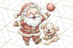 Whimsical Santa Clipart PNG, Funny Christmas Illustrations Product Image 5
