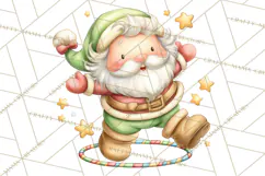 Whimsical Santa Clipart PNG, Funny Christmas Illustrations Product Image 2