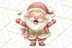 Whimsical Santa Clipart PNG, Cute Christmas Santa Clip Art Product Image 2