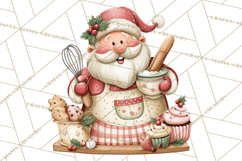 Whimsical Santa Clipart PNG, Cute Christmas Santa Clip Art Product Image 3