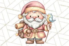 Whimsical Santa Clipart PNG, Funny Christmas Illustrations Product Image 3