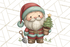 Whimsical Santa Clipart PNG, Funny Christmas Illustrations Product Image 4
