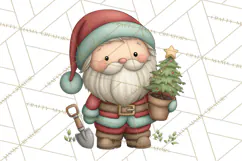 Whimsical Santa Clipart PNG, Funny Christmas Illustrations Product Image 4