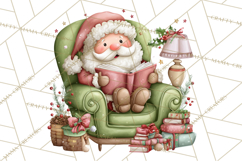 Whimsical Santa Clipart PNG, Cute Christmas Santa Clip Art Product Image 5