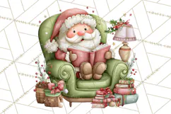 Whimsical Santa Clipart PNG, Cute Christmas Santa Clip Art Product Image 5