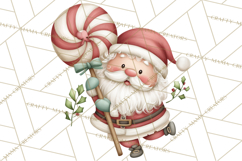 Whimsical Santa Clipart PNG, Cute Christmas Santa Clip Art Product Image 3