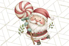 Whimsical Santa Clipart PNG, Cute Christmas Santa Clip Art Product Image 3