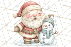 Whimsical Santa Clipart PNG, Funny Christmas Illustrations Product Image 3