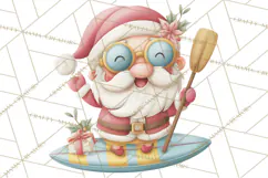 Whimsical Santa Clipart PNG, Funny Christmas Illustrations Product Image 4