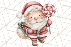 Whimsical Santa Clipart PNG, Cute Christmas Santa Clip Art Product Image 4