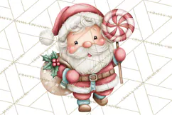 Whimsical Santa Clipart PNG, Cute Christmas Santa Clip Art Product Image 4