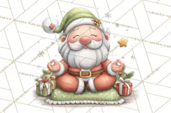 Whimsical Santa Clipart PNG, Funny Christmas Illustrations Product Image 5