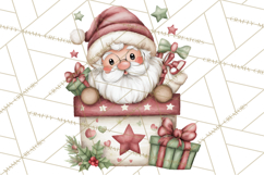 Whimsical Santa Clipart PNG, Cute Christmas Santa Clip Art Product Image 5