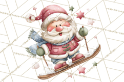 Whimsical Santa Clipart PNG, Cute Christmas Santa Clip Art Product Image 3