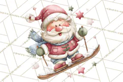Whimsical Santa Clipart PNG, Cute Christmas Santa Clip Art Product Image 3
