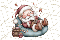 Whimsical Santa Clipart PNG, Funny Christmas Illustrations Product Image 3