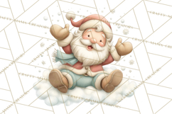 Whimsical Santa Clipart PNG, Funny Christmas Illustrations Product Image 2