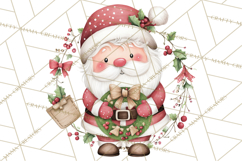 Whimsical Santa Clipart PNG, Cute Christmas Santa Clip Art Product Image 2