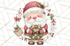 Whimsical Santa Clipart PNG, Cute Christmas Santa Clip Art Product Image 2