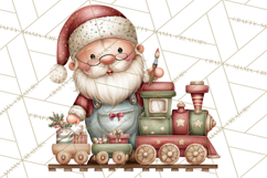 Whimsical Santa Clipart PNG, Cute Christmas Santa Clip Art Product Image 5