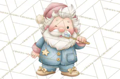 Whimsical Santa Clipart PNG, Funny Christmas Illustrations Product Image 5