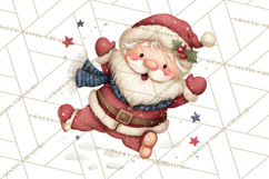 Whimsical Santa Clipart PNG, Cute Christmas Santa Clip Art Product Image 2