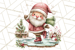 Whimsical Santa Clipart PNG, Cute Christmas Santa Clip Art Product Image 3