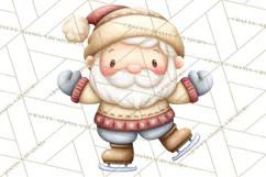 Whimsical Santa Clipart PNG, Funny Christmas Illustrations Product Image 4