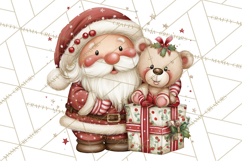 Whimsical Santa Clipart PNG, Cute Christmas Santa Clip Art Product Image 4