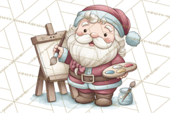 Whimsical Santa Clipart PNG, Funny Christmas Illustrations Product Image 5