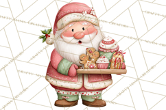Whimsical Santa Clipart PNG, Cute Christmas Santa Clip Art Product Image 2
