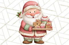 Whimsical Santa Clipart PNG, Cute Christmas Santa Clip Art Product Image 2