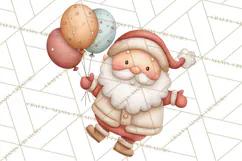 Whimsical Santa Clipart PNG, Funny Christmas Illustrations Product Image 2
