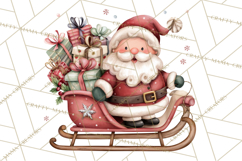 Whimsical Santa Clipart PNG, Cute Christmas Santa Clip Art Product Image 3