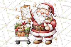 Whimsical Santa Clipart PNG, Funny Christmas Illustrations Product Image 3
