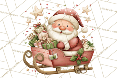 Whimsical Santa Clipart PNG, Cute Christmas Santa Clip Art Product Image 4