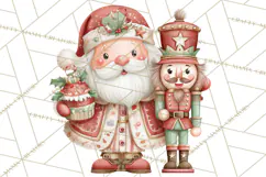 Whimsical Santa Clipart PNG, Cute Christmas Santa Clip Art Product Image 4