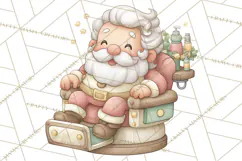 Whimsical Santa Clipart PNG, Funny Christmas Illustrations Product Image 4