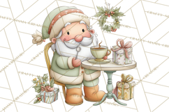 Whimsical Santa Clipart PNG, Funny Christmas Illustrations Product Image 5