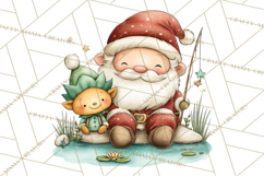Whimsical Santa Clipart PNG, Funny Christmas Illustrations Product Image 2