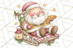 Whimsical Santa Clipart PNG, Funny Christmas Illustrations Product Image 3