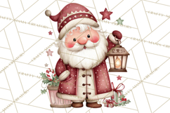 Whimsical Santa Clipart PNG, Cute Christmas Santa Clip Art Product Image 5