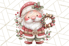 Whimsical Santa Clipart PNG, Cute Christmas Santa Clip Art Product Image 4