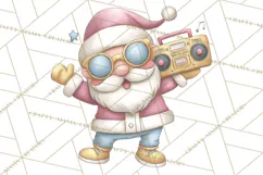 Whimsical Santa Clipart PNG, Funny Christmas Illustrations Product Image 3