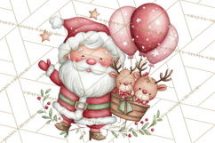 Whimsical Santa Clipart PNG, Cute Christmas Santa Clip Art Product Image 4